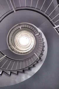 Low angle view of spiral staircase