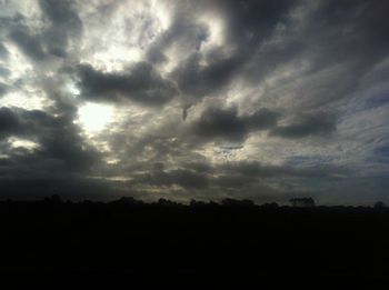 Cloudy sky over landscape