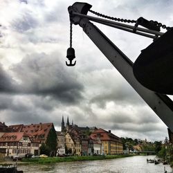 View of river against cloudy sky