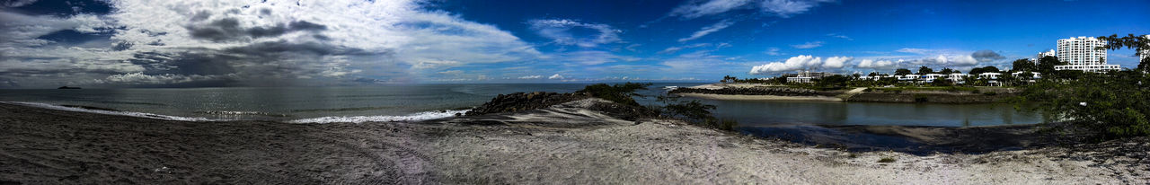 Panoramic view of sea against sky