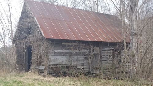 Built structure on grassy field