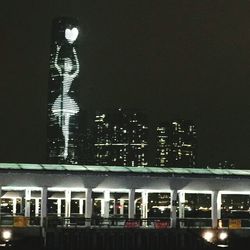 Illuminated city at night