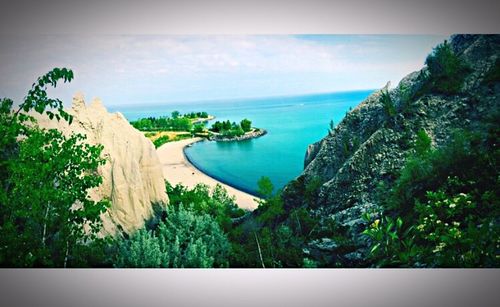 Scenic view of sea against sky