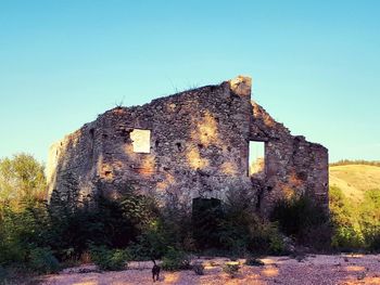 Old house against clear sky