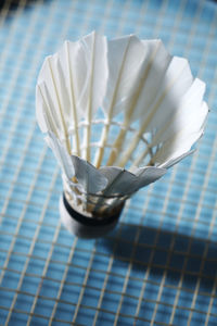 High angle view of ice cream on table