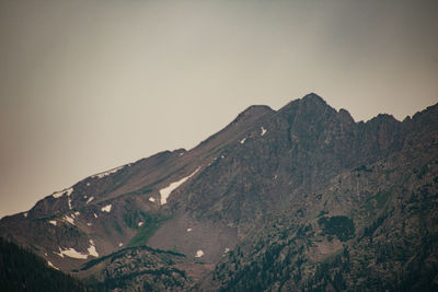 Scenic view of mountains against clear sky