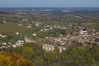 High angle view of sancerre city