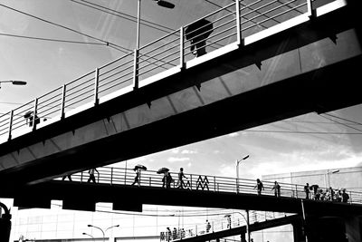 Low angle view of bridge against sky