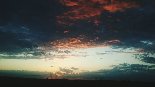 Scenic view of landscape against cloudy sky