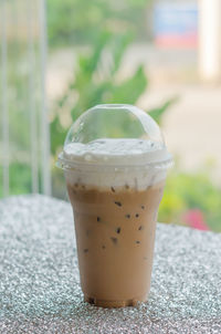 Close-up of drink on table