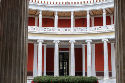 Athens, greece - febr 14, 2020. the inner courtyard of the zappeio hall. stately hall built in 1880