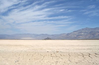 Scenic view of desert against sky