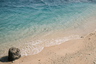 High angle view of beach