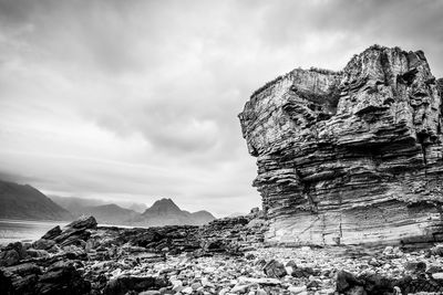 Rock formations against sky