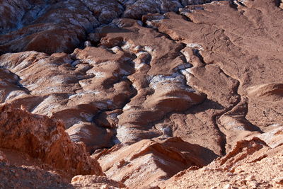 Red eroded rocky landscape 