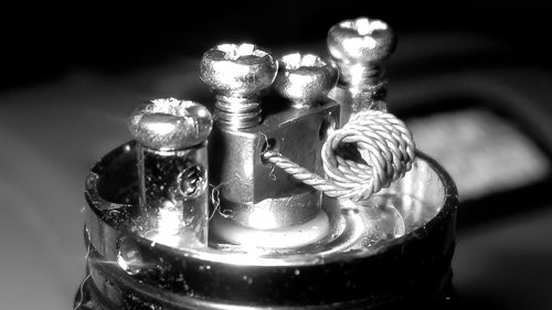 Close-up of object on table