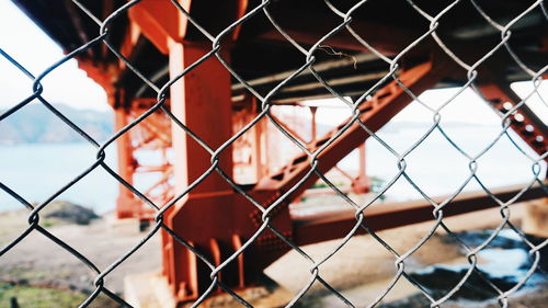 Close-up of chainlink fence