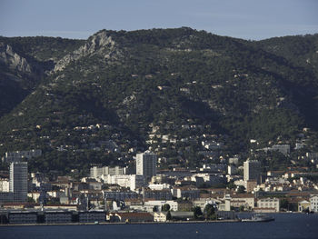 Aerial view of buildings in city