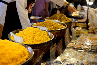 Close-up of food for sale at market stall