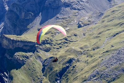 Aerial view of mountain range