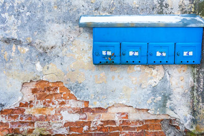 Close-up of weathered wall