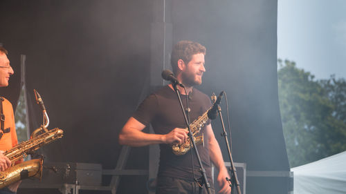 Young man playing guitar