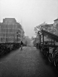 Cars parked on road