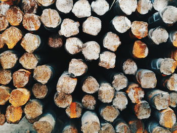 Full frame shot of logs