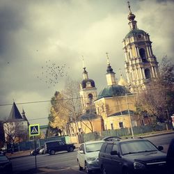 High angle view of church