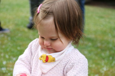 Close-up portrait of a girl