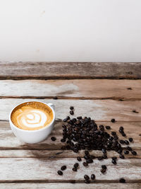 Coffee beans on table