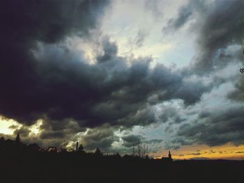 Scenic view of dramatic sky during sunset