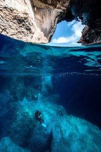 Scuba diver underwater