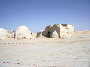 View of monument against clear blue sky