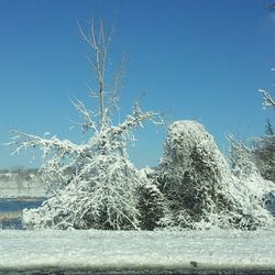 Scenic view of snow covered landscape