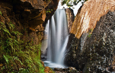 Scenic view of waterfall