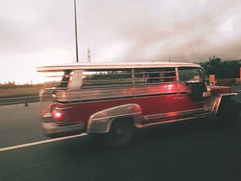 Car on road against sky