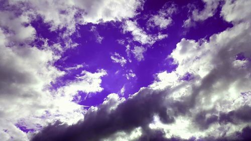 Low angle view of clouds in sky