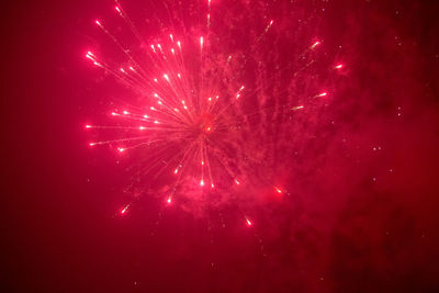 Low angle view of firework display