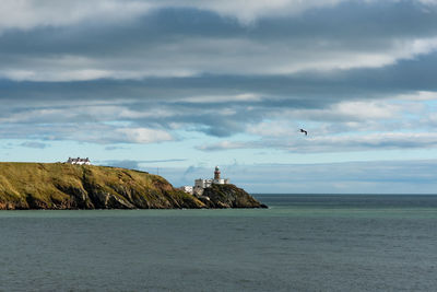 Howth lighthouse before the storm
