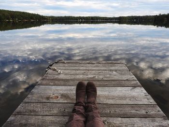 Pier on lake