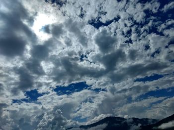 Low angle view of clouds in sky