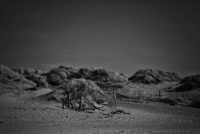 Scenic view of desert against sky