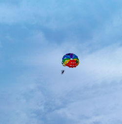 Low angle view of kite flying in sky