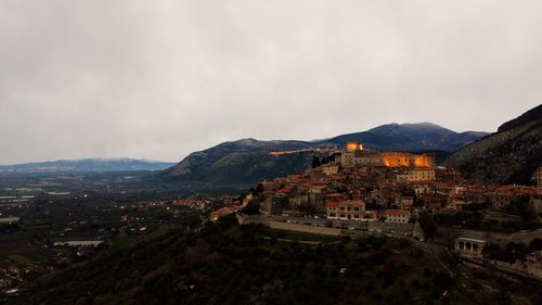 Aerial view of a town