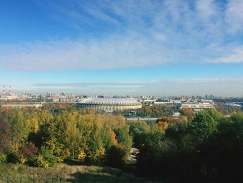 View of townscape against sky