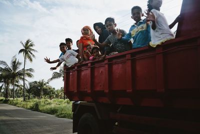 People in bus