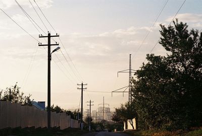 Electricity pylon against sky