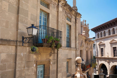 Low angle view of historic building