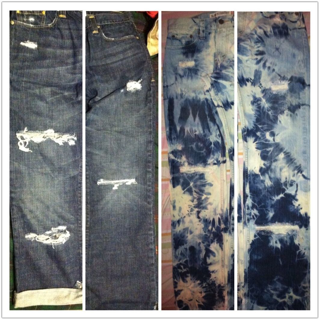 Cut && bleached dj && jugg pants